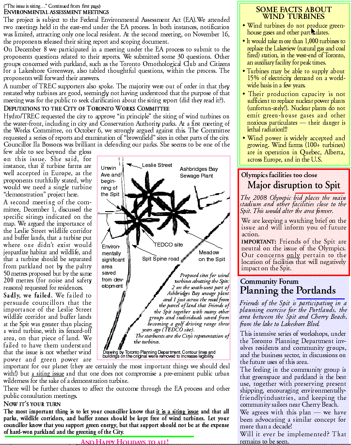 Friends of the Spit December 99 newsletter p. 2