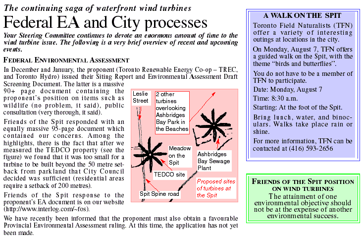 Friends of the Spit Newsletter, May 2000, page 1. This is an image, please click on the Images button in your browser